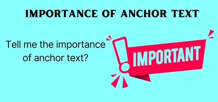Tell me the importance of anchor text