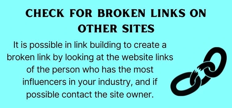 Check for broken links on other sites