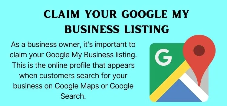 2. Claim your Google My Business listing